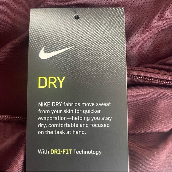 New! Nike element Dri-fit burgundy half-zip running shirt nwt 20360 - Picture 7 of 11